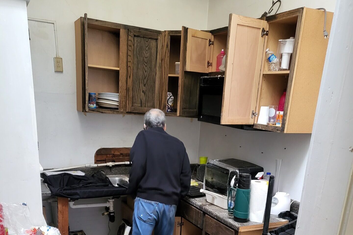 Garage with unwanted household items